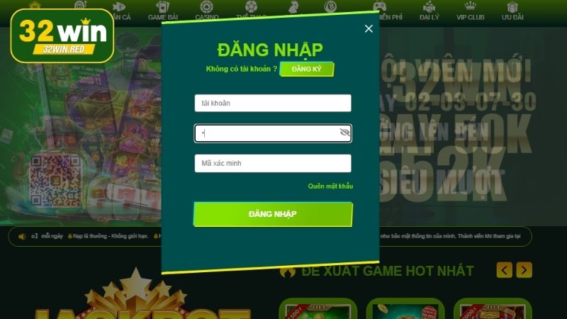 Hướng dẫn đăng nhập 32Win siêu đơn giản, dễ dàng